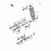 Схема узла: Подвеска/амортизатор для Kawasaki KMX50 KSR-I