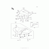 Схема вузла: Сидіння для Kawasaki ZX1400 Ninja ZX-14R ABS