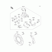 Схема узла: Задний тормозной суппорт (zr550-b1/b2/b3) для Kawasaki ZR550 Zephyr