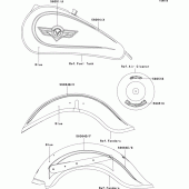 Схема вузла: Decals(mnblue)(vn800-b6) для Kawasaki VN800 Vulcan 800 Classic