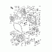 Схема узла: Крышка двигателя для Kawasaki KLX250 KLX250