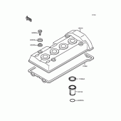Схема вузла: Клапанна кришка Kawasaki ZX400 ZXR400R
