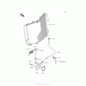Схема узла: Масляный охладитель для Kawasaki ZX1400 Ninja ZX-14R
