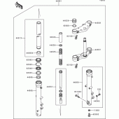Схема вузла: Передня вилка(zr750c-026126-038583) для Kawasaki ZR750 Zephyr