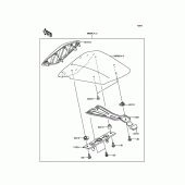 Схема вузла: Заглушка сидіння (Опція) для Kawasaki ZX636 Ninja ZX-6R ABS