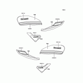 Схема вузла: Наклейки (Червоний) для Kawasaki ZR400 Zephyr X