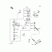 Схема вузла: Задній гальмівний циліндр для Kawasaki ZR400 ZRX