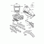 Схема узла: Decal(red/white)(kl250-d7) для Kawasaki KL250 KLR250