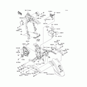 Схема узла: Крепление двигателя для Kawasaki VN1600 Vulcan 1600 Classic