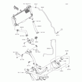 Схема узла: Патрубки системы охлаждения для Kawasaki ER650 Z650 ABS