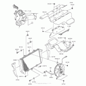 Схема узла: Радиатор для Kawasaki ZX1000 Ninja 1000 ABS