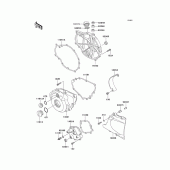 Схема вузла: Кришка двигуна для Kawasaki EX500 Ninja 500R