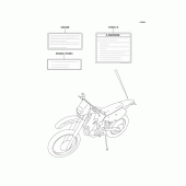 Схема узла: Информационные наклейки для Kawasaki KLX400 KLX400R