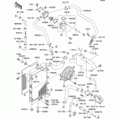 Схема узла: Радиатор (1/2) для Kawasaki VN1500 VN1500 Classic