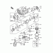 Схема узла: Масляный насос & Масляный фильтр для Kawasaki ZR1200 ZRX1200S