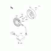 Схема вузла: Генератор для Kawasaki VN250 Eliminator 250V