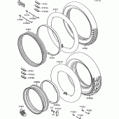 Схема узла: Шины для Kawasaki VN1500 VN-15