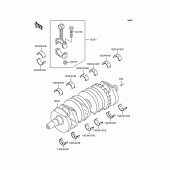 Схема узла: Коленчатый вал для Kawasaki ZX400 ZZR400