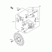 Схема вузла: Переднє гальмо (KL110-A1) для Kawasaki KL110 KSR