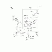 Схема узла: Передний тормозной цилиндр для Kawasaki KL250 KLR250