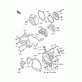 Схема вузла: Кришка двигуна для Kawasaki ZR400 Zephyr X