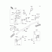 Схема вузла: Кермо & Пульт управління рульовим для Kawasaki KMX125
