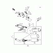 Схема вузла: Вихлопна система для Kawasaki KX250/ KX252 KX250F