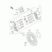 Схема узла: Передний тормоз для Kawasaki ZX636 Ninja ZX-6R