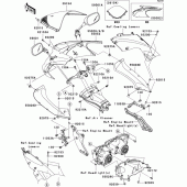 Схема вузла: Облицювальні елементи для Kawasaki ZX1000 Ninja ZX-10R