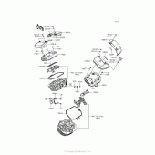 Схема вузла: Клапанна кришка Kawasaki VN1700 Vulcan 1700 Voyager ABS
