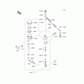 Схема вузла: Задній гальмівний циліндр Kawasaki ZX600 ZZ-R600