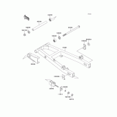 Схема вузла: Задній важіль (Маятник) для Kawasaki EL250 Eliminator 252