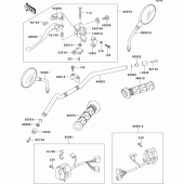 Схема вузла: Кермо & Пульт керування для Kawasaki ER500 ER-5