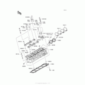Схема вузла: Головка циліндра для Kawasaki ZG1400 Concours 14