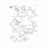 Схема вузла: Батарейний відсік для Kawasaki EL250 Eliminator 250