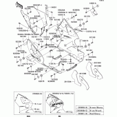 Схема узла: Cowling lowers(1/2) для Kawasaki ZX1200 Ninja ZX-12R