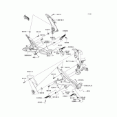 Схема вузла: Підніжки для Kawasaki ER650 ER-6N ABS