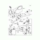 Схема вузла: Кермо & Пульт управління рульовим для Kawasaki EJ800 W800