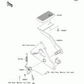 Схема вузла: Лапка гальма для Kawasaki VN1500 VN1500 Drifter
