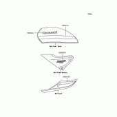 Схема вузла: Наклейки (зазори; ZR1100-B2) для Kawasaki ZR1100 Zephyr 1100RS