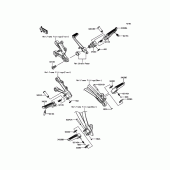 Схема вузла: Підніжки для Kawasaki ZX600 Ninja ZX-6R