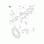 Схема вузла: Заднє гальмо для Kawasaki KX65