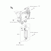 Схема вузла: Задній амортизатор для Kawasaki ZX1400 Ninja ZX-14