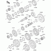 Схема вузла: Трансмісія для Kawasaki ZX600 ZZ-R600