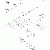 Схема вузла: Задній важіль (Маятник) для Kawasaki EL250 Eliminator 250