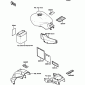Схема вузла: Інформаційні наклейки для Kawasaki ZG1000 1000GTR