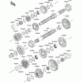 Схема узла: Трансмиссия для Kawasaki ZX1000 Ninja 1000 ABS