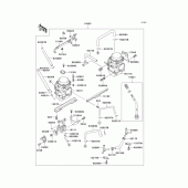 Схема вузла: Карбюратор(1/2) для Kawasaki EX250 ZZR250