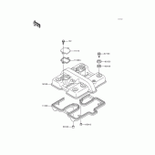 Схема узла: Клапанная крышка для Kawasaki KLE500