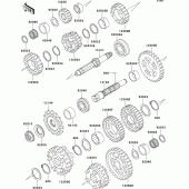 Схема узла: Трансмиссия для Kawasaki ZX600 ZZ-R600
